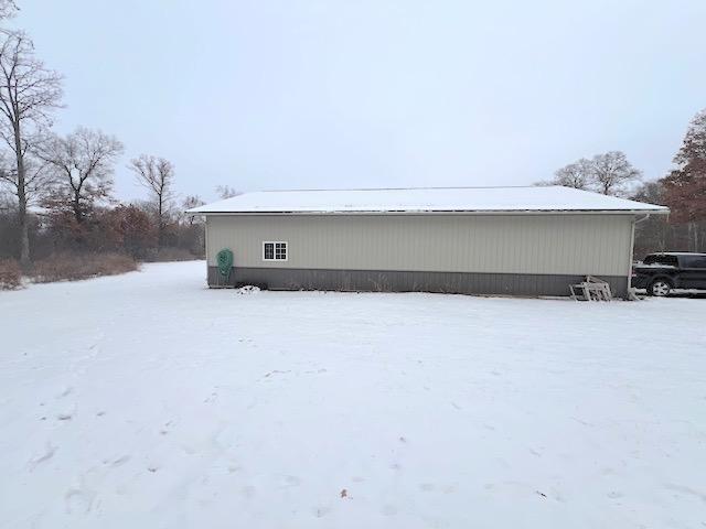 view of snow covered structure