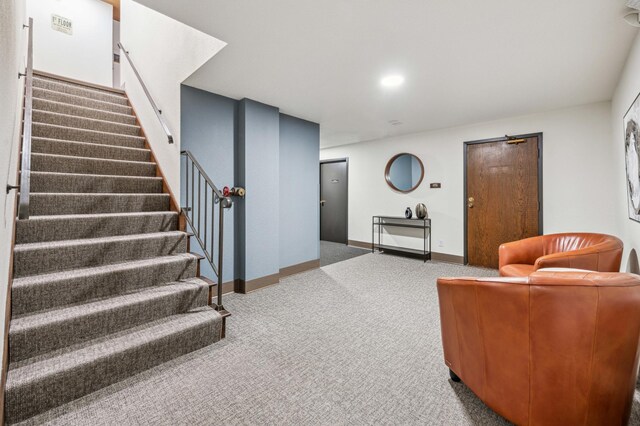 view of carpeted living room