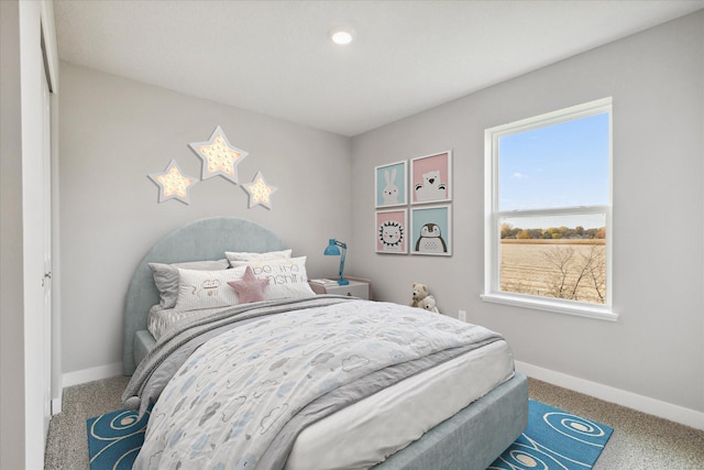 view of carpeted bedroom