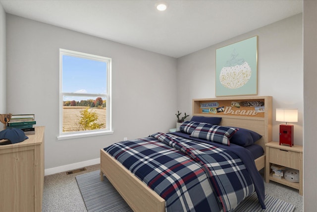 view of carpeted bedroom