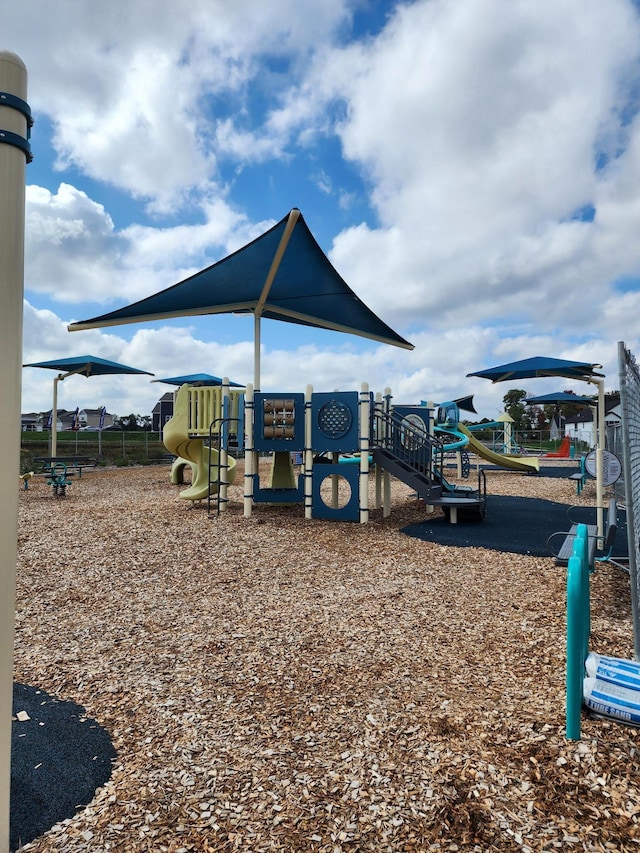 view of jungle gym