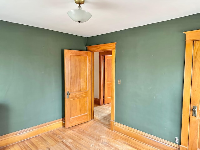 empty room featuring light hardwood / wood-style floors