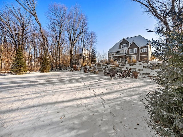 view of snowy yard