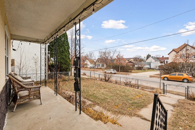 view of yard featuring a porch