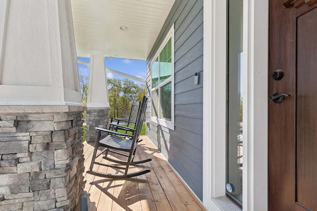 exterior space featuring covered porch