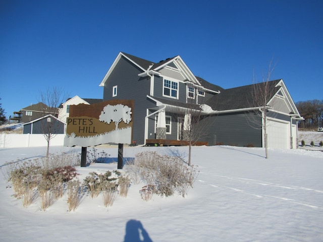 view of front of home featuring a garage