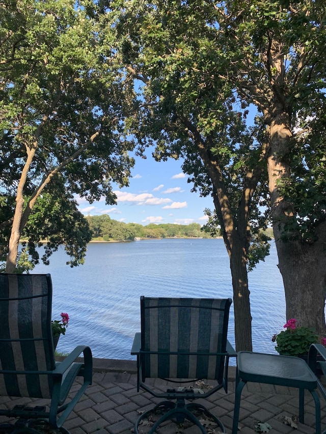 1516 Bay Oaks Dr, Albert Lea, MN 56007 - view of patio with a water view