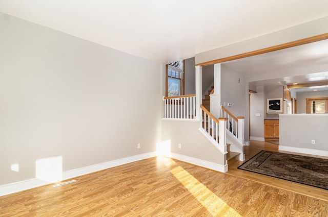 interior space featuring light hardwood / wood-style floors