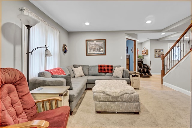 view of carpeted living room