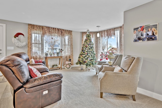 view of carpeted living room