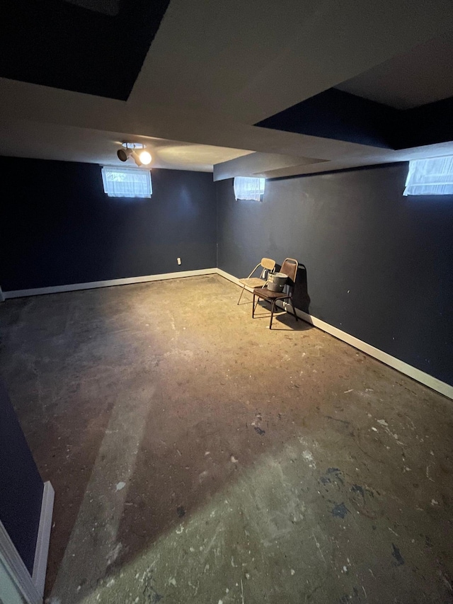 basement featuring a wealth of natural light