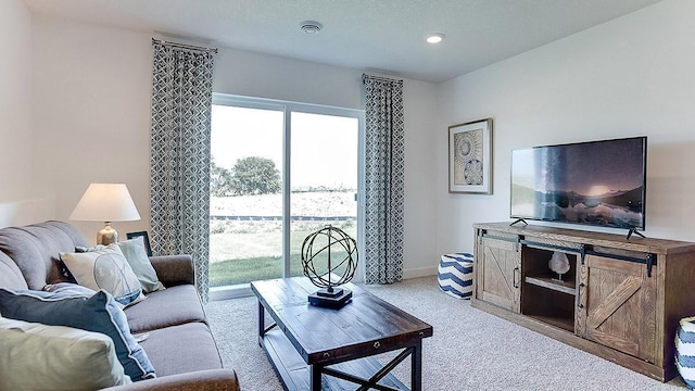 view of carpeted living room