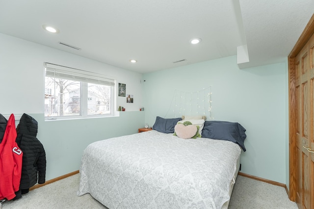 view of carpeted bedroom