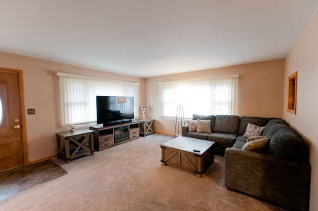 view of carpeted living room