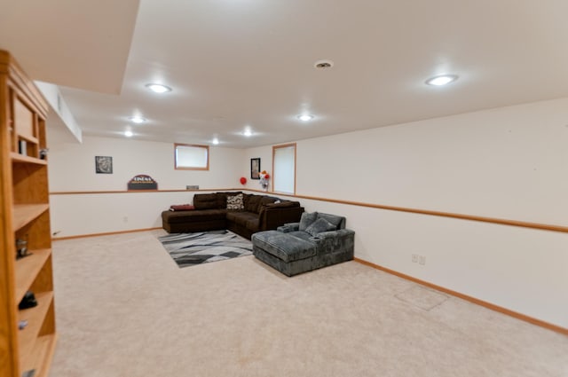 view of carpeted living room