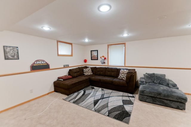 view of carpeted living room