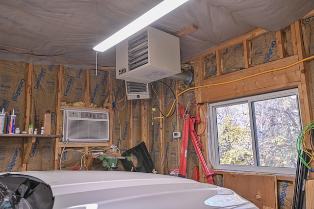 429 Bridge Ave, Warren, MN 56762 - garage featuring a wall unit AC