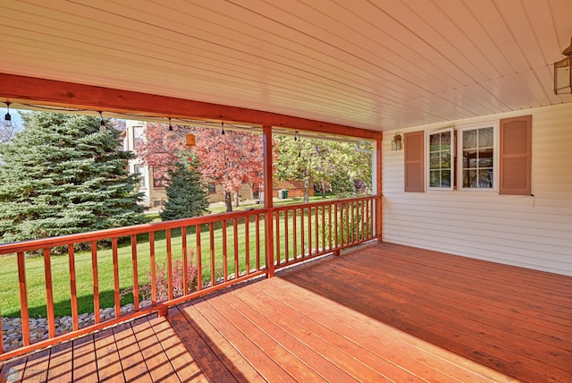 429 Bridge Ave, Warren, MN 56762 - wooden terrace with a yard