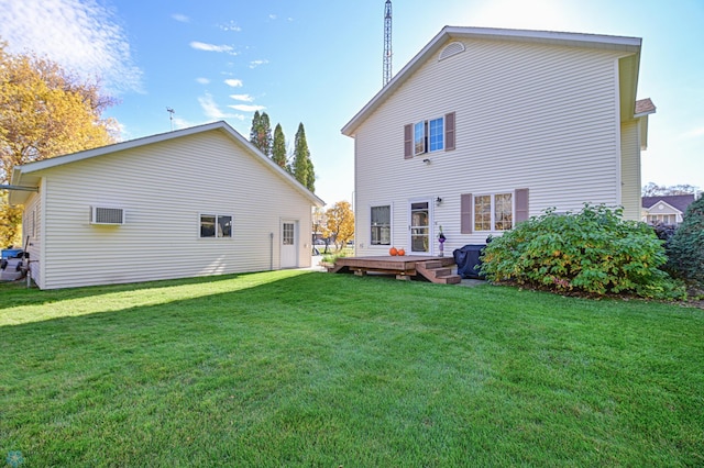 429 Bridge Ave, Warren, MN 56762 - back of house with a yard and a deck