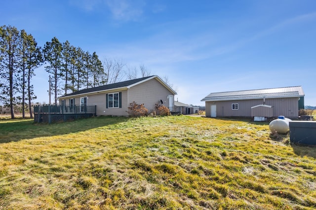 63219 Great River Rd, Jacobson, MN 55752 - view of yard featuring a wooden deck