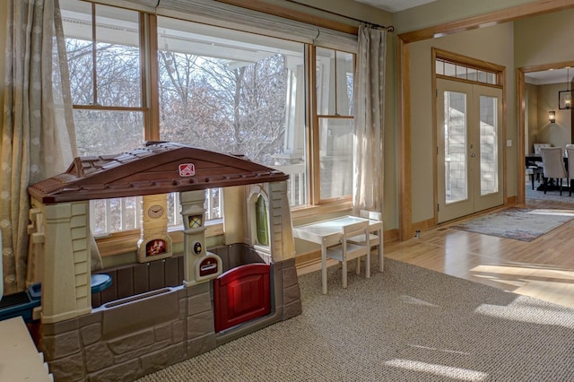 interior space featuring french doors