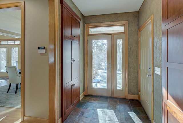 entryway with french doors