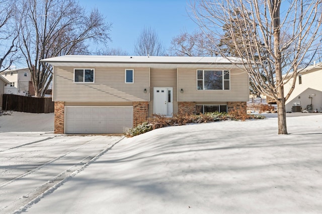 raised ranch with a garage