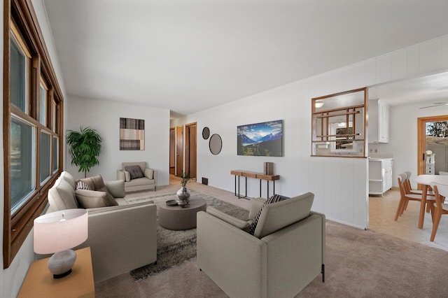 view of carpeted living room