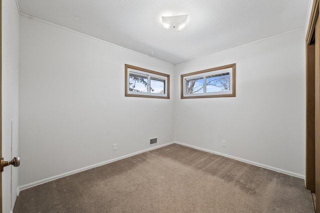 spare room featuring carpet flooring