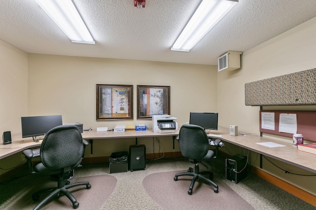 5650 Boone Ave N Unit 321, New Hope, MN 55428 - home office with a textured ceiling, built in study area, and carpet floors