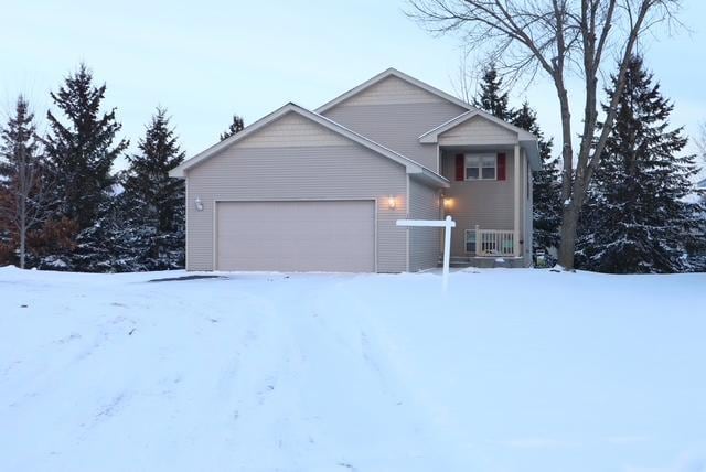 view of front of home featuring a garage