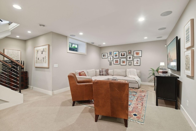 view of carpeted living room