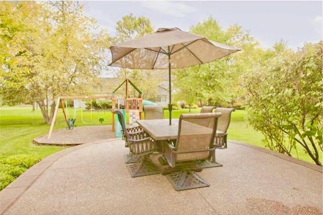 view of patio / terrace with a playground