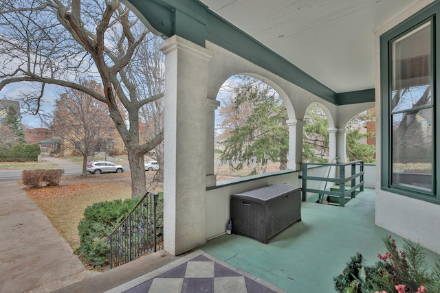 view of patio / terrace with a porch