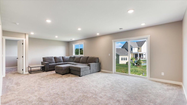 view of carpeted living room