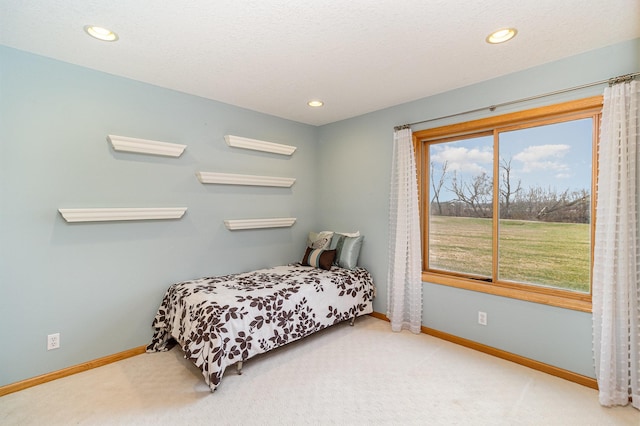 view of carpeted bedroom