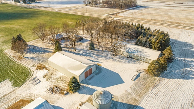 drone / aerial view with a rural view