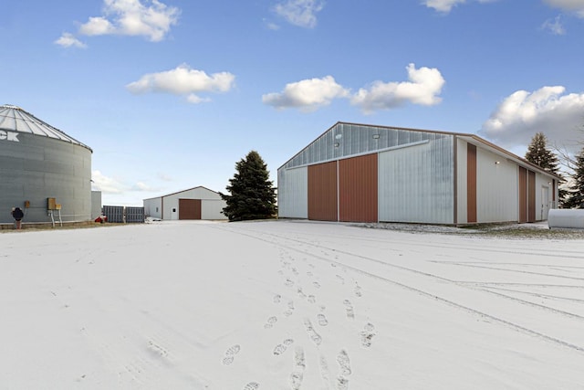 view of snow covered structure