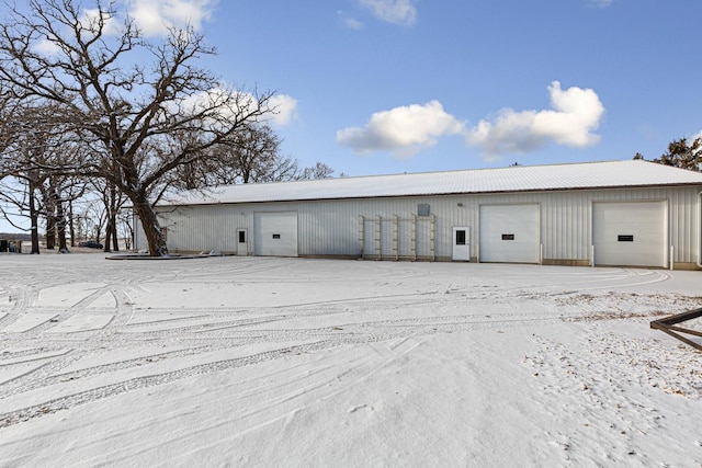 view of snow covered structure