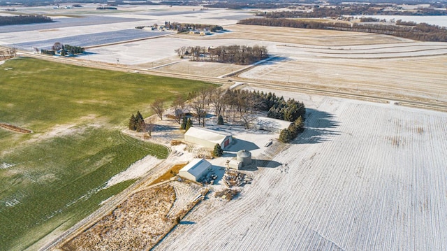 aerial view with a rural view