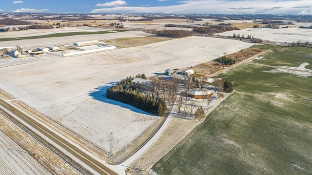 drone / aerial view featuring a rural view