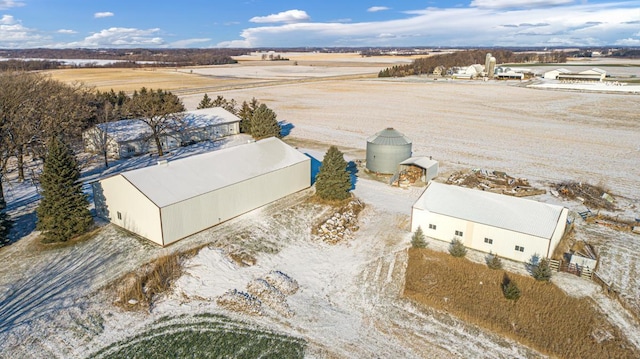 drone / aerial view with a rural view