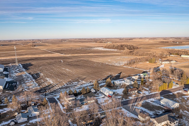 aerial view with a rural view