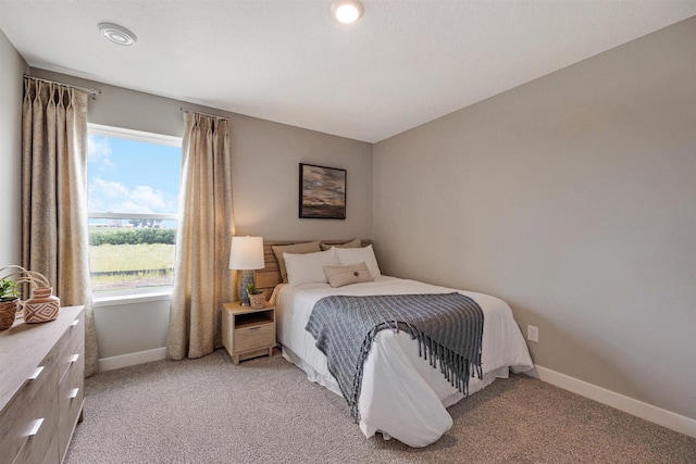 view of carpeted bedroom