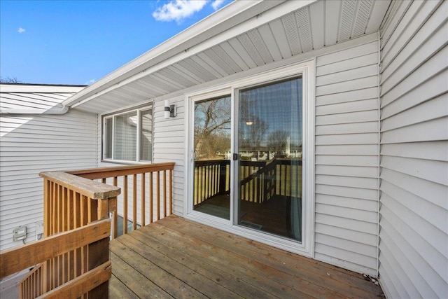 view of wooden deck