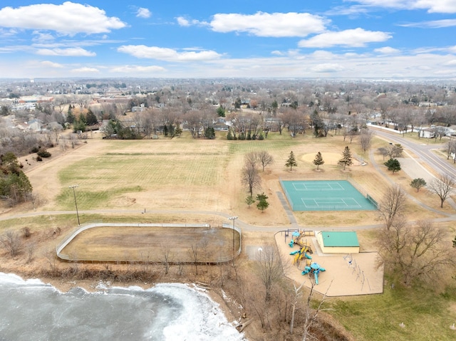 bird's eye view with a rural view