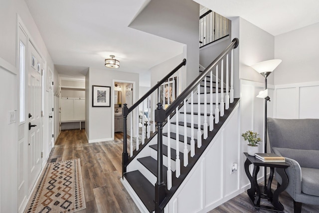 entryway featuring dark hardwood / wood-style flooring