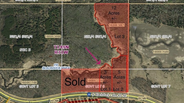 LOT1 Blackduck Lake Rd NE, Hines MN, 56647 land for sale