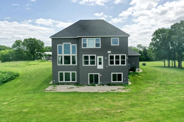 18340 Forest Rd N, Forest Lake, MN 55025 - back of property with a yard and a shingled roof