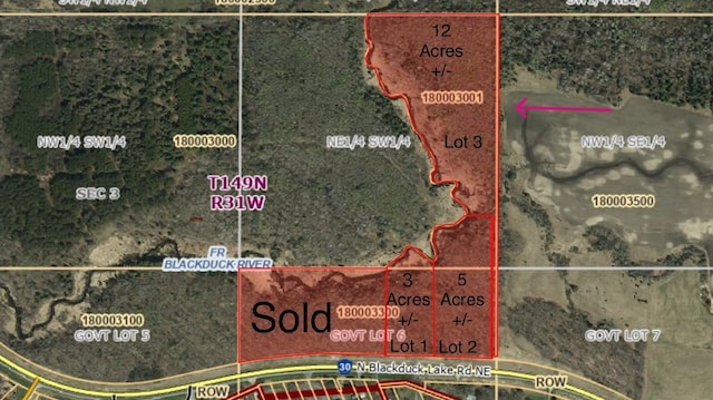 LOT3 Blackduck Lake Rd NE, Hines MN, 56647 land for sale